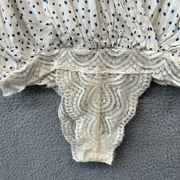 INTIMATELY FREE PEOPLE Makin Waves Bodysuit S Small Fairy Coquette Twee Dots - Picture 4 of 15